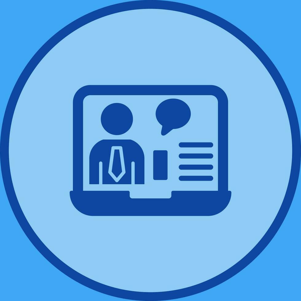 Online Job Interview Vector Icon
