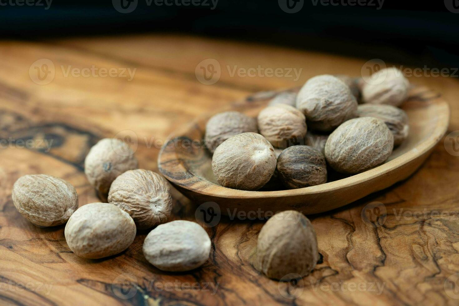 Muscat Fruits of the Nut tree Myristica fragrans photo