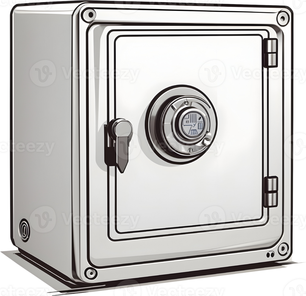 Money safe, cash safe, safe box, security safe, ai generative png