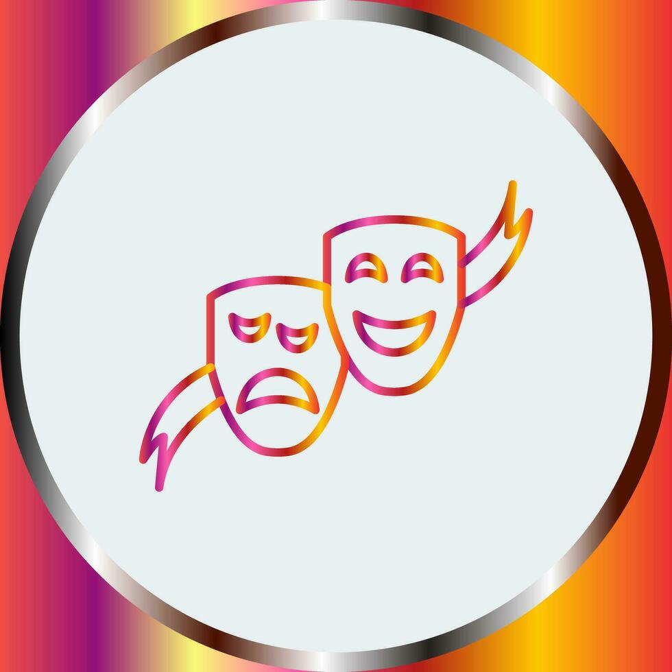 icono de vector de máscaras de teatro