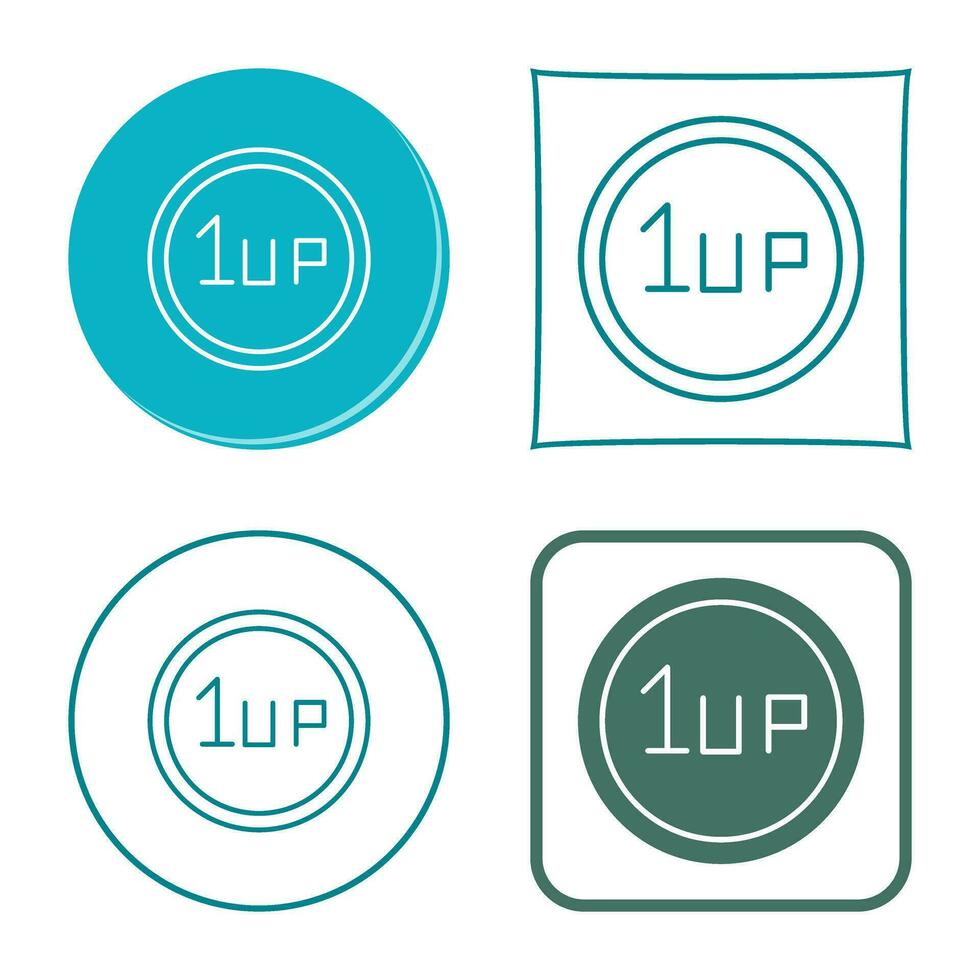 Unique 1UP Vector Icon