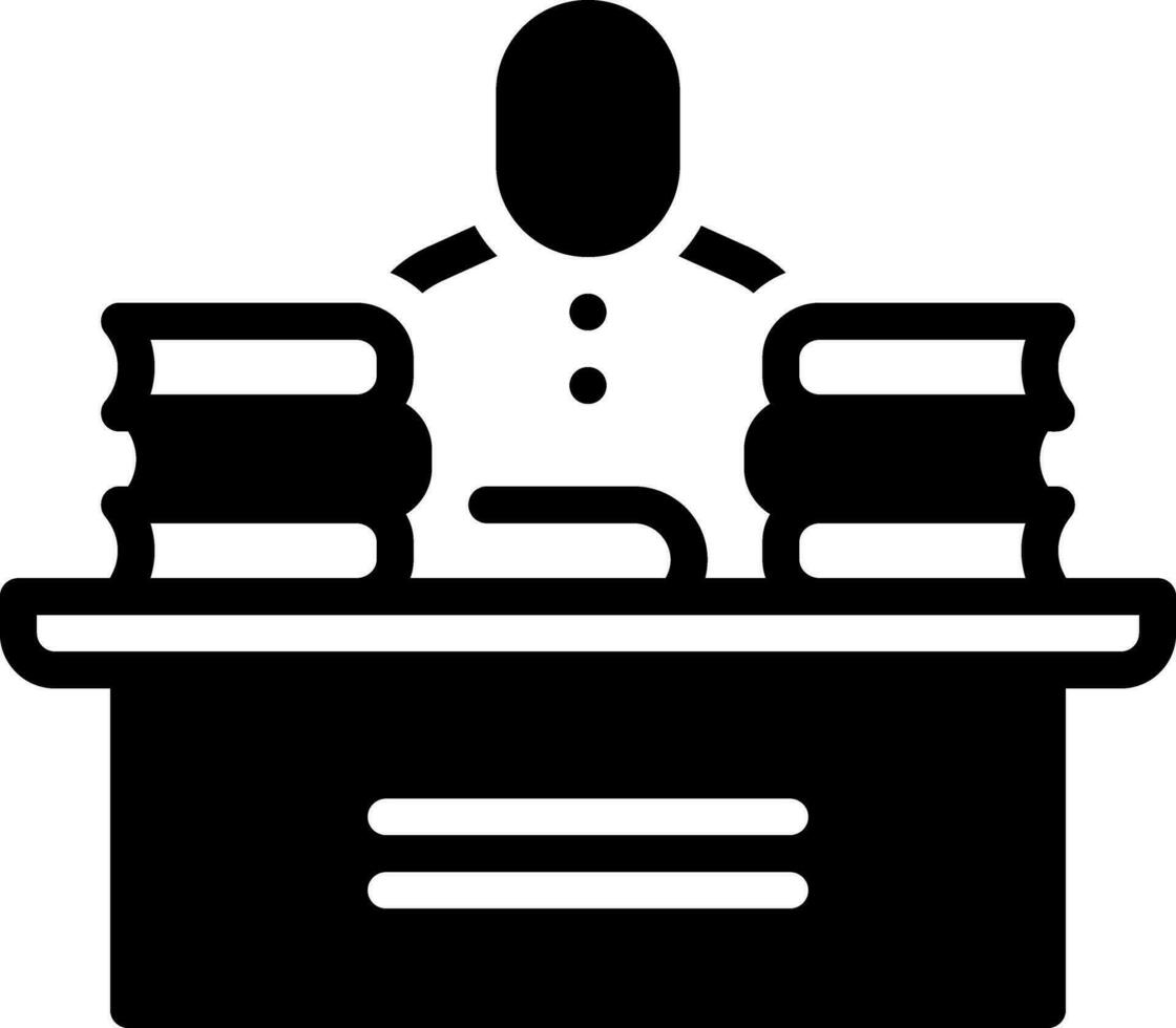 solid icon for librarian vector