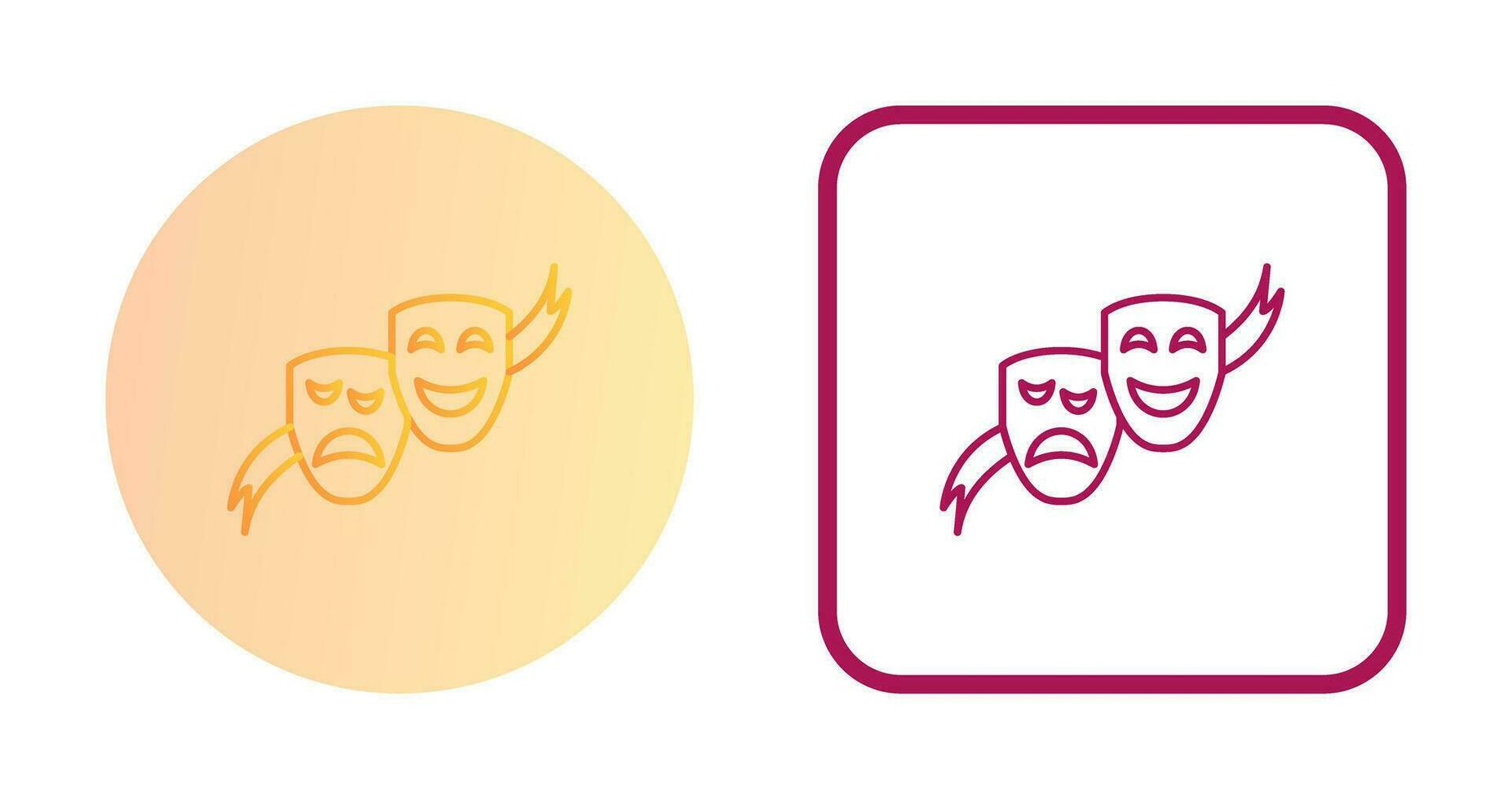 Theater Masks Vector Icon