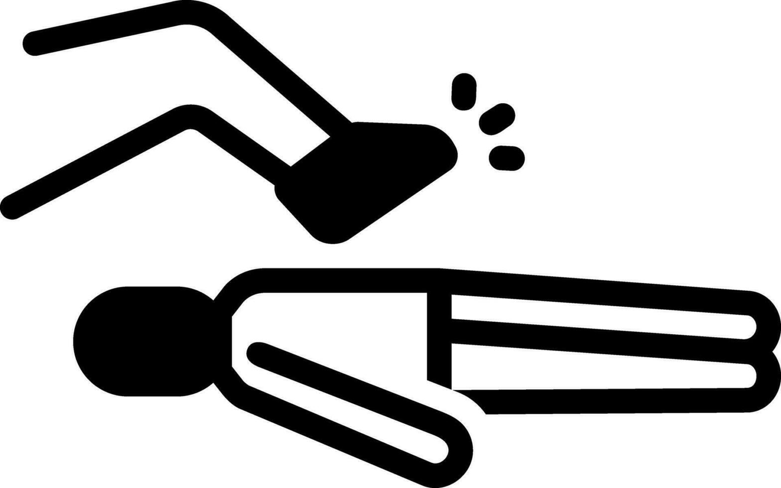 solid icon for violent vector