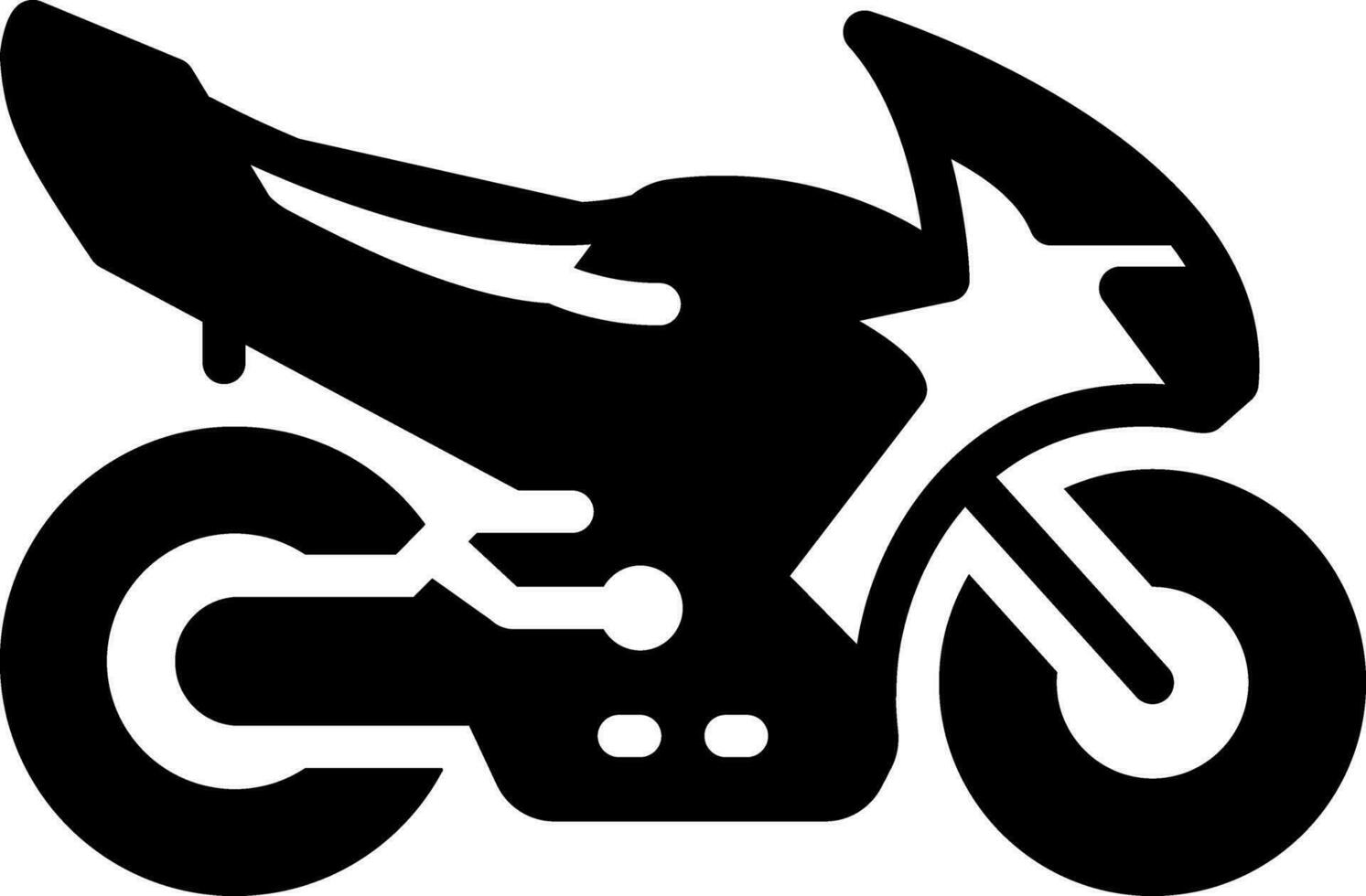 solid icon for motorcycle vector