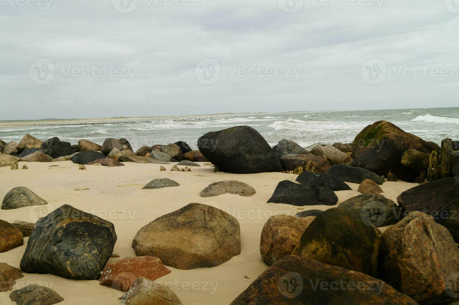 Impressions of the endless beach at the northern sea in Blavand Denmark photo