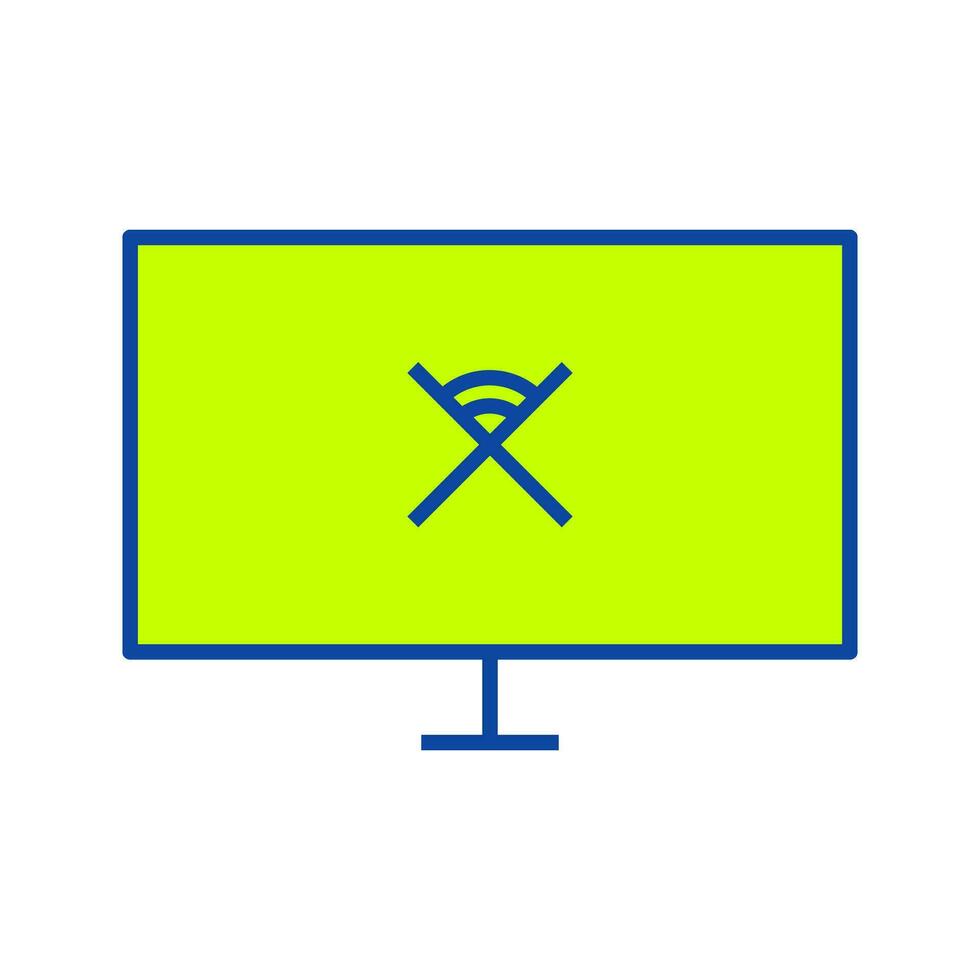 Unique Disconnected Network Vector Icon