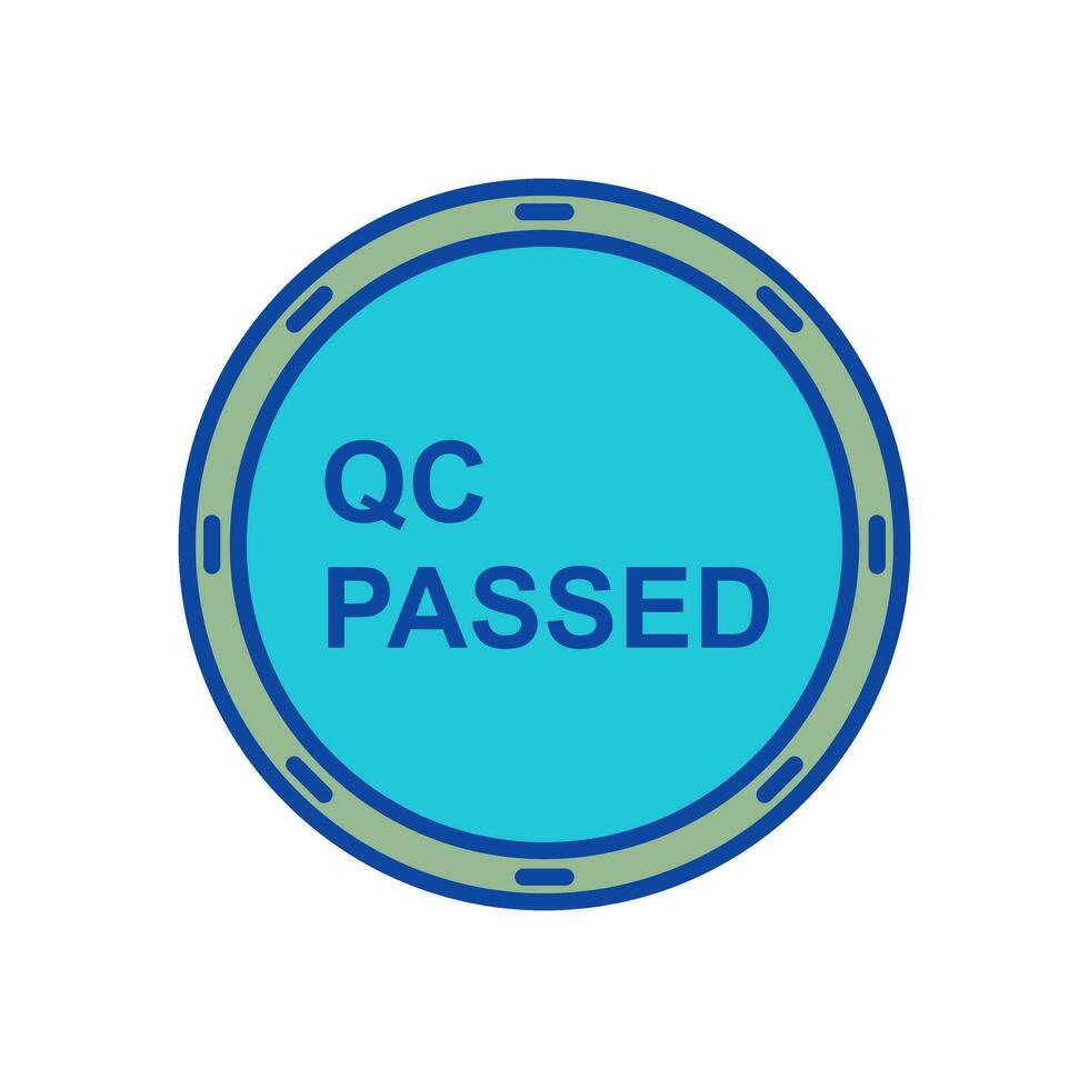 Unique QC Passed Vector Icon