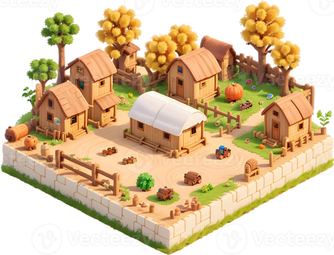 Harvest farm, autumn harvest, fall harvest, with Generative AI png