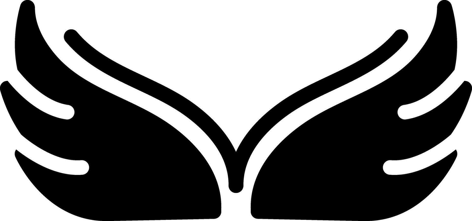 solid icon for wings vector