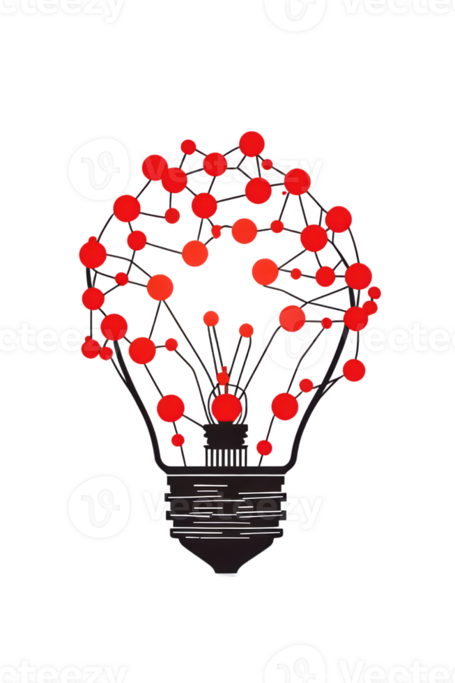 Light bulb  for idea info graphic ai generative png