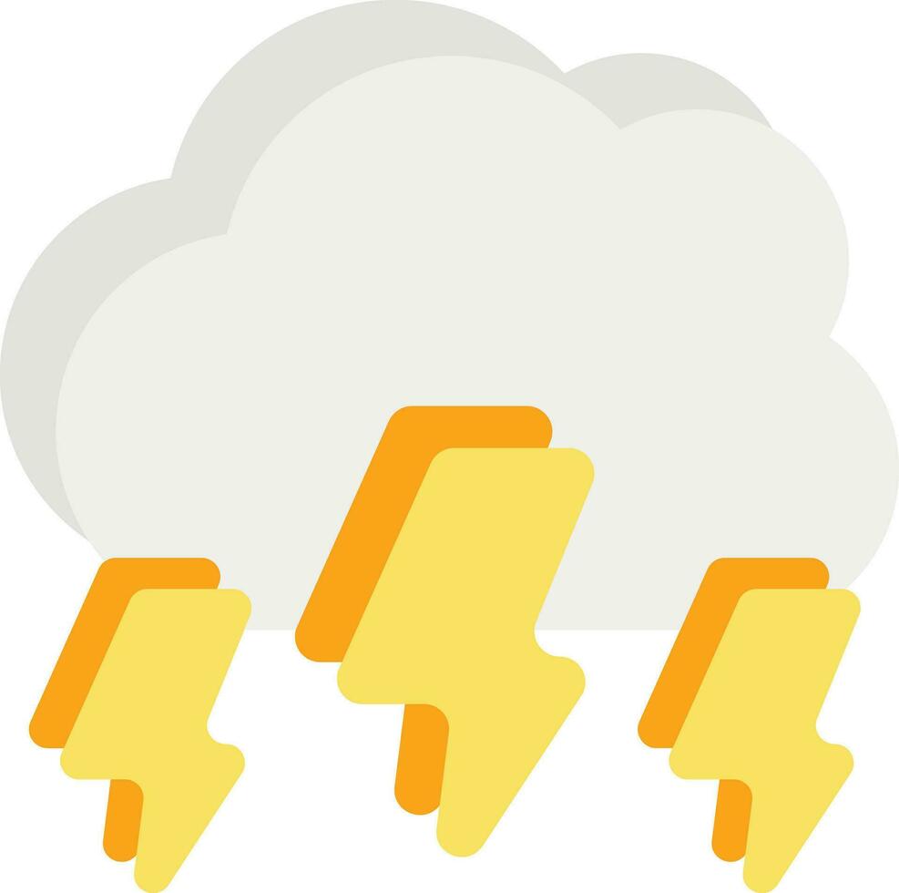 thunderstom flat icons design style vector