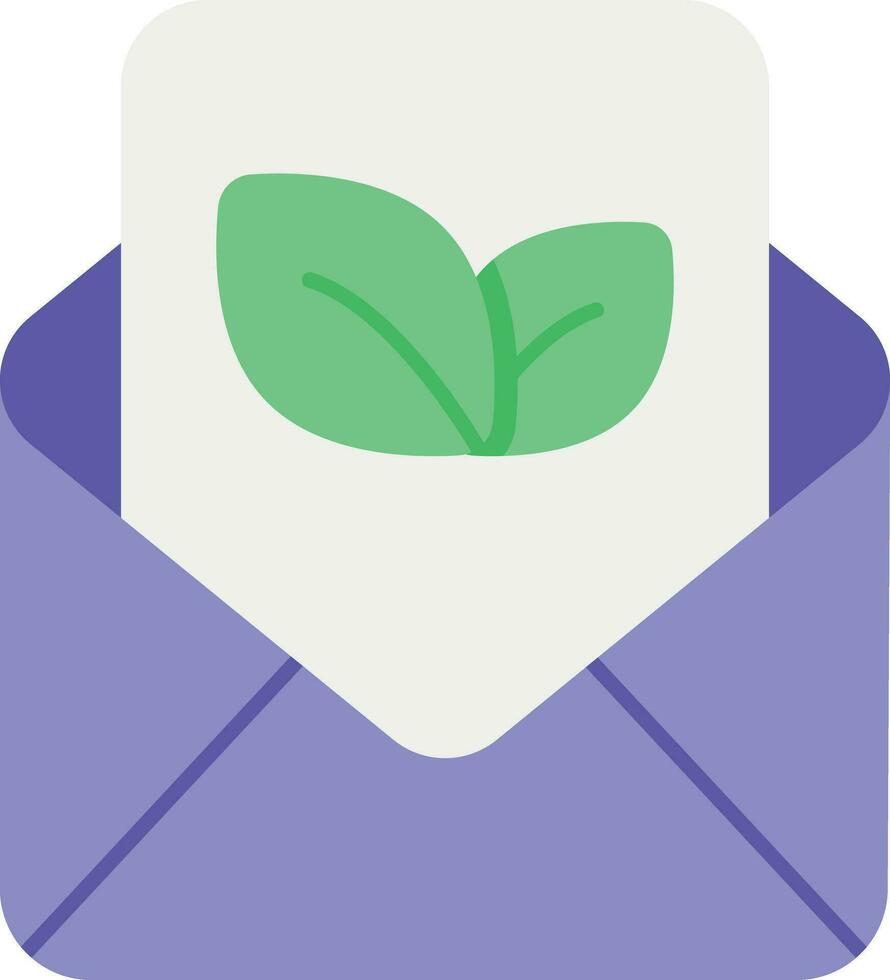 eco mail color icon design style vector