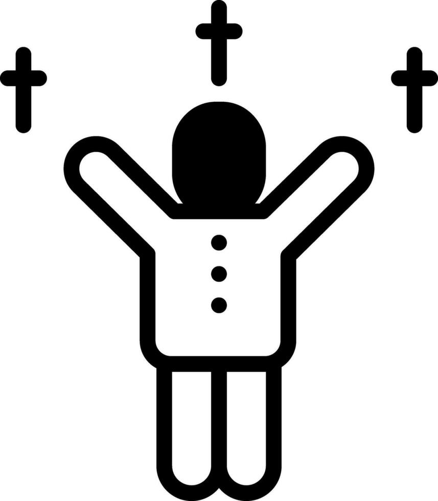 solid icon for worship vector