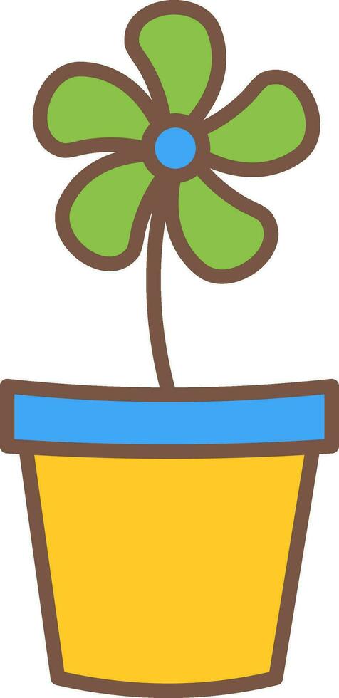 Flower Pot Vector Icon