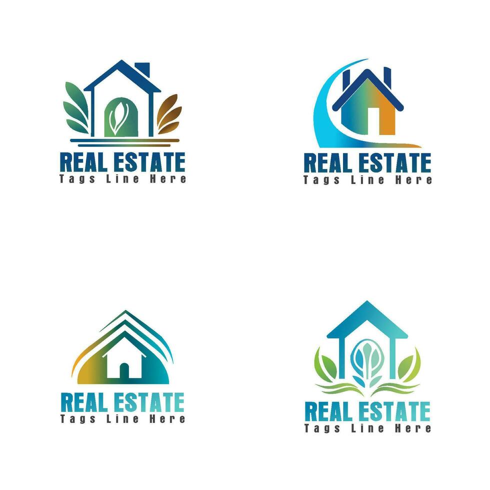 Real Estate icon, Builder, Construction, Architecture and Building Logos. Vector design template