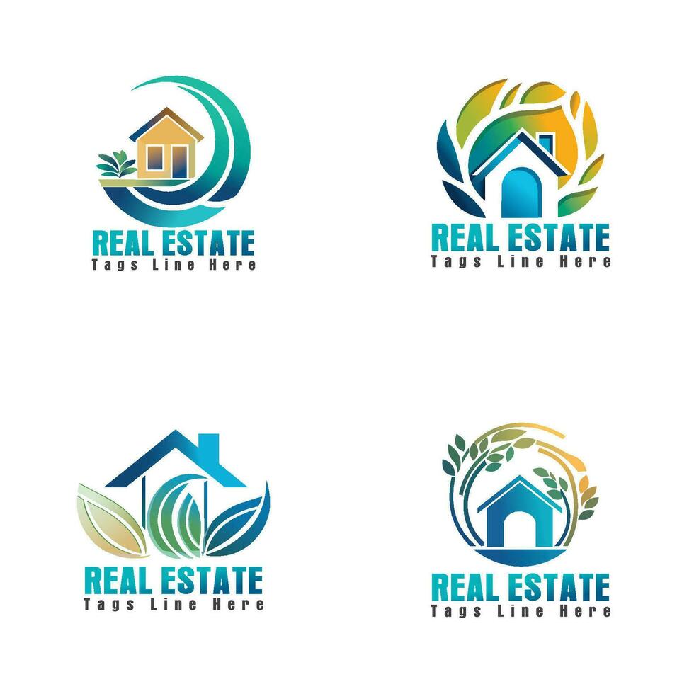 Real Estate icon, Builder, Construction, Architecture and Building Logos. Vector design template