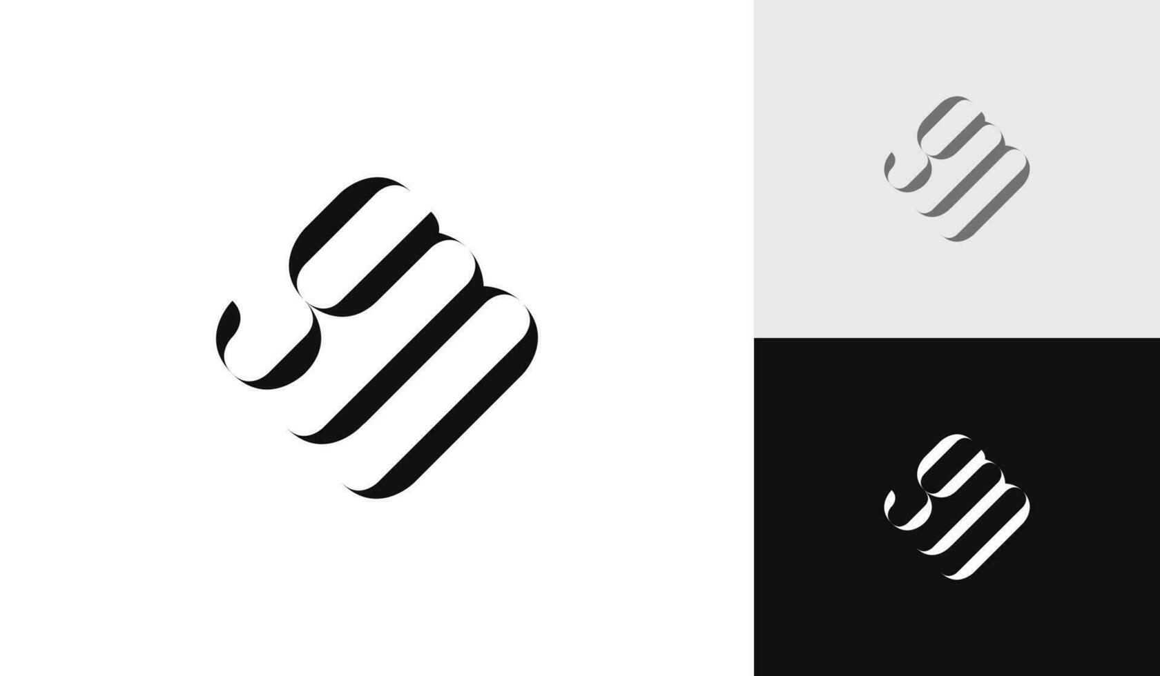 Letter GM initial monogram logo design vector
