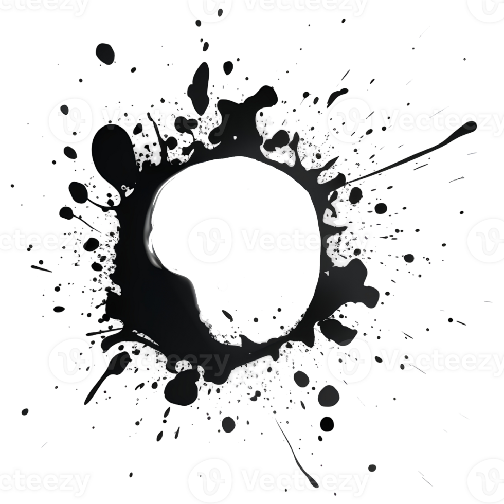 water splatter colorful ai generative png