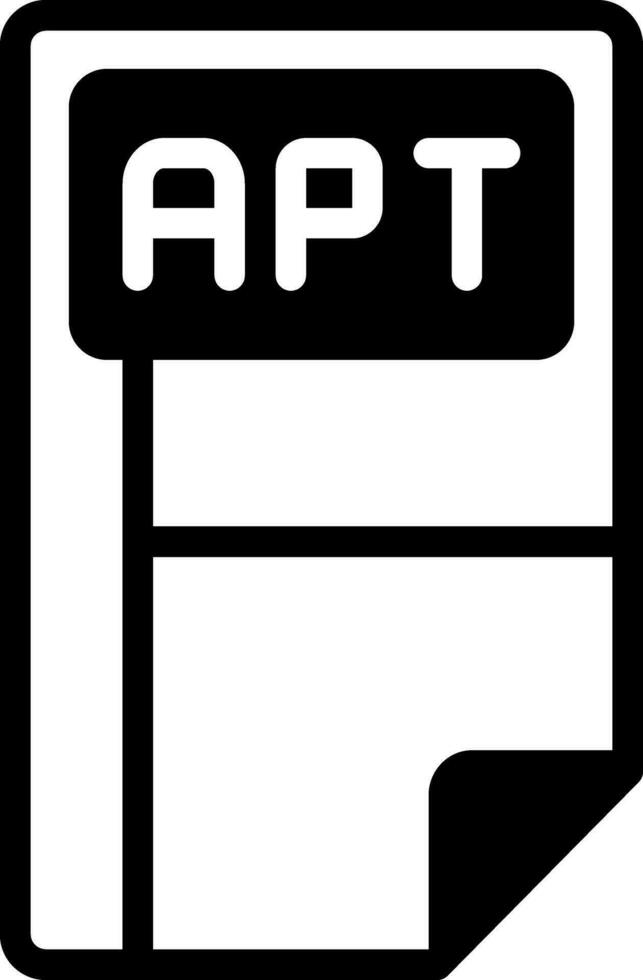 solid icon for apt vector