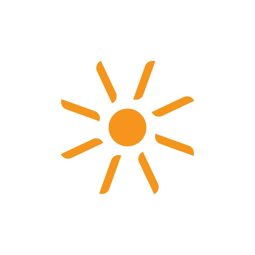 simple geometric sun rays symbol logo vector