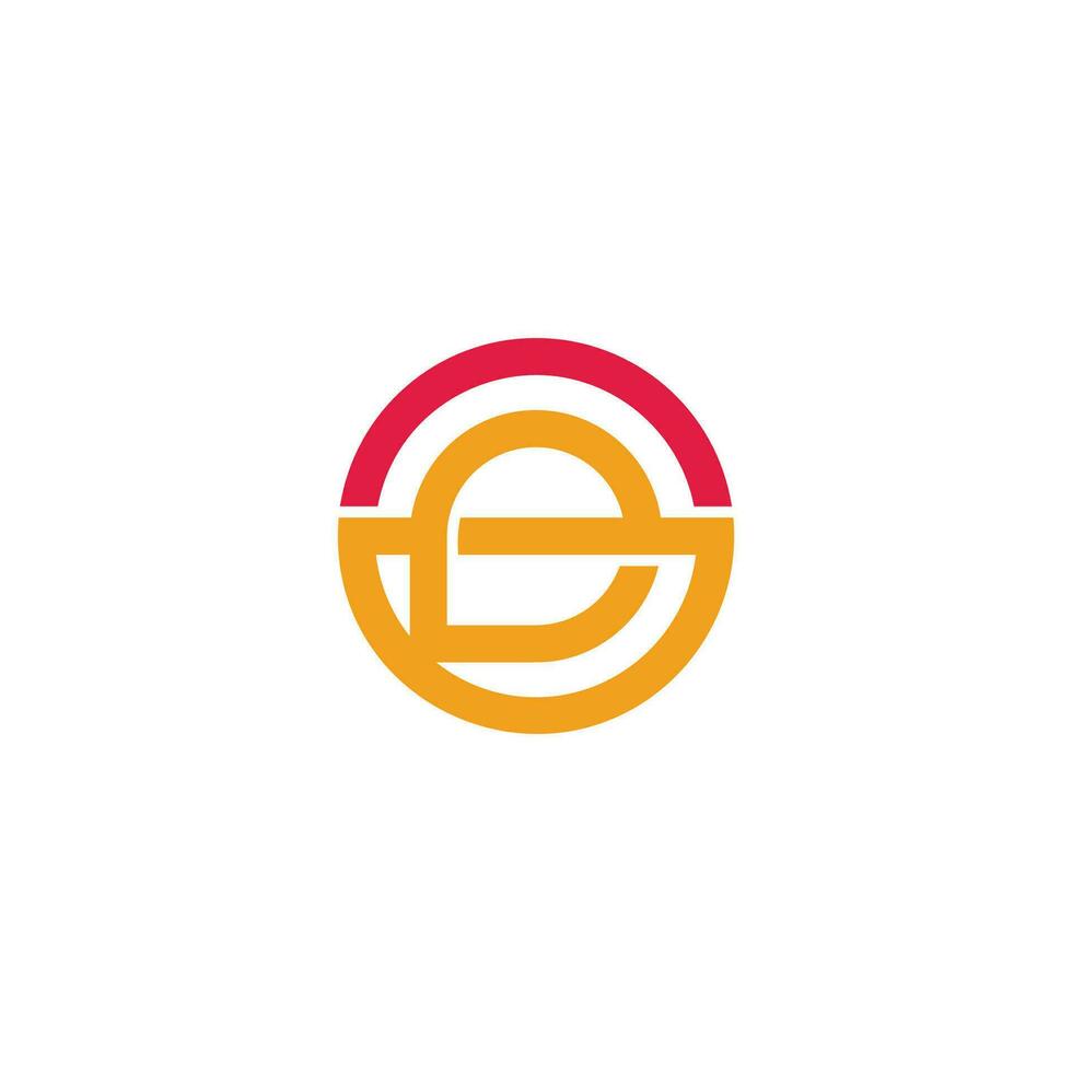 letter e happy fun colorful circle logo vector