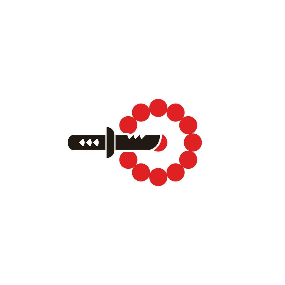 knife throwing target simple symbol icon vector