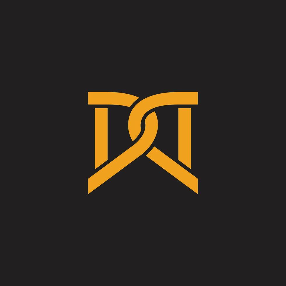 letter dc dd simple linked geometric linear logo vector