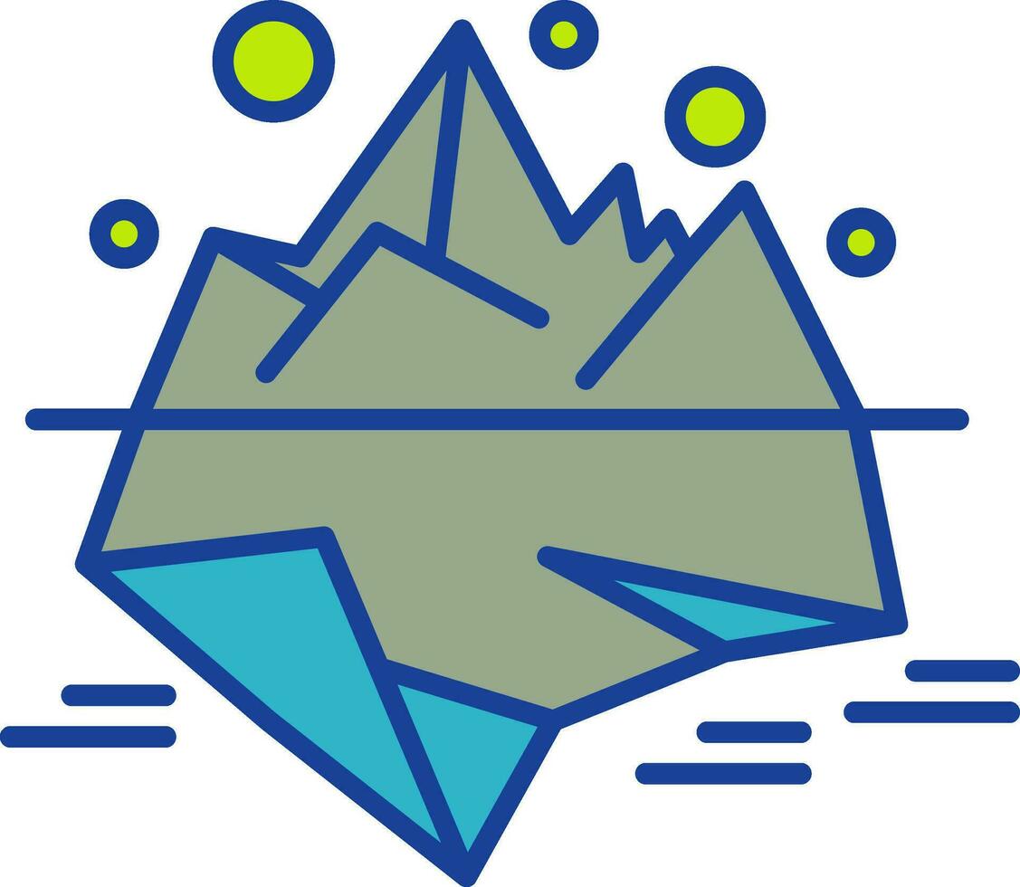 icono de vector de iceberg