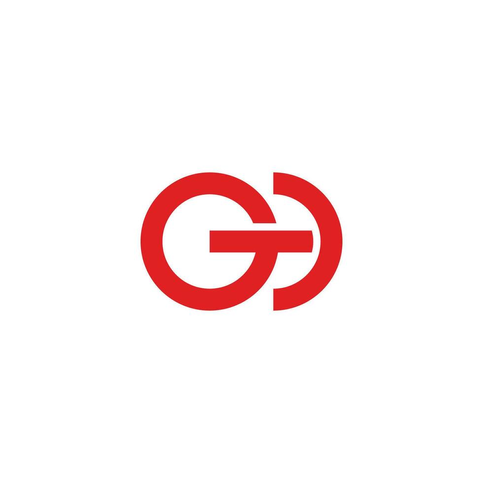 letter gd power button logo vector