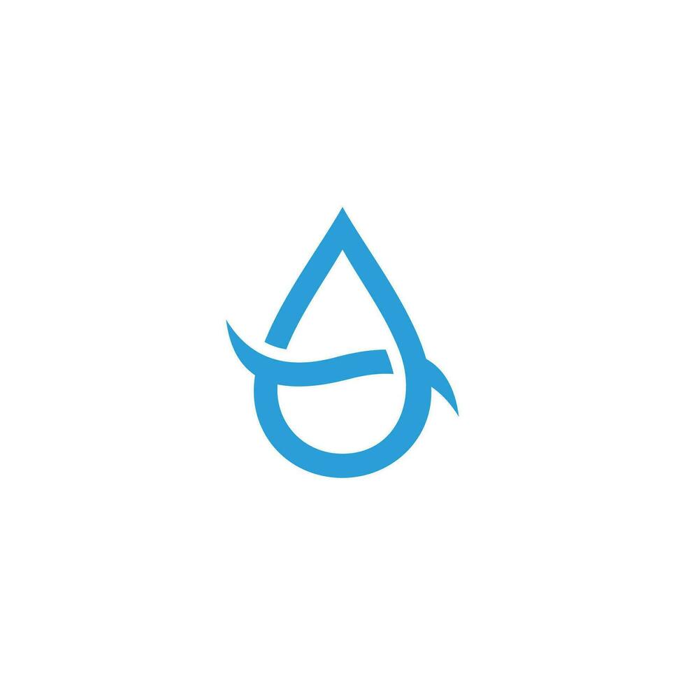 fresh blue water overlap curves logo vector