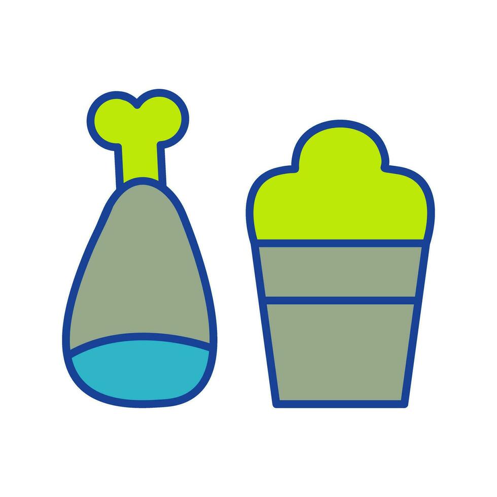 Food and Beer Vector Icon