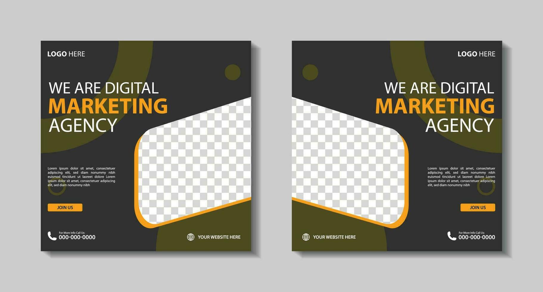 digital negocio márketing bandera para social medios de comunicación enviar modelo. negocio enviar diseño para publicidad vector