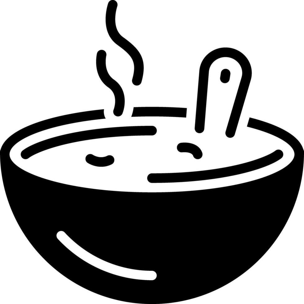 solid icon for soup vector