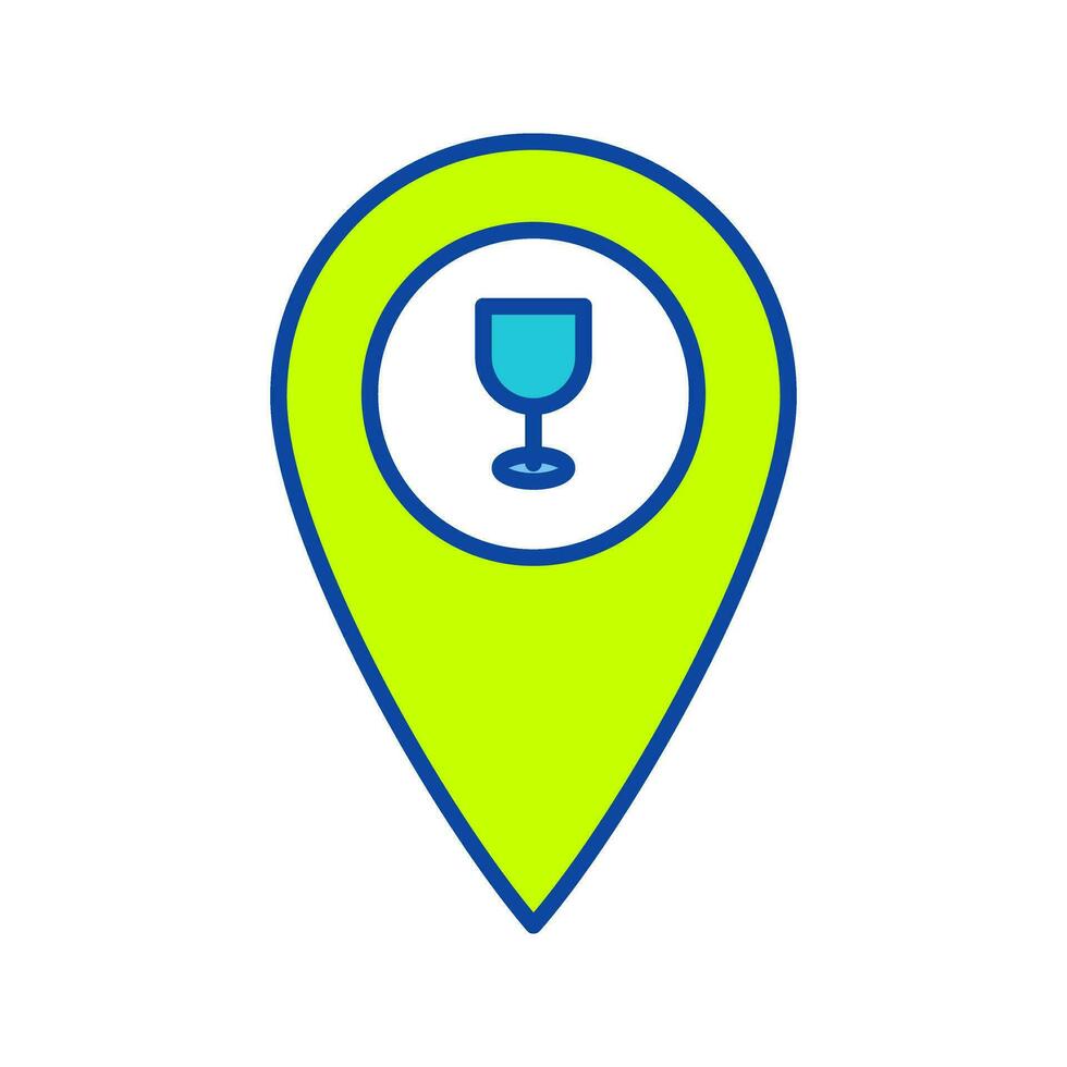 Unique Bar Location Vector Icon