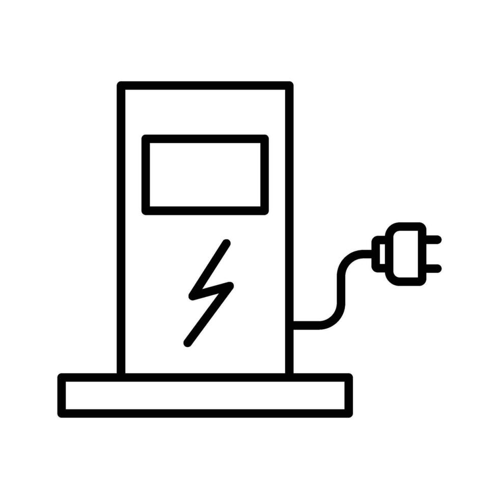 Renewable green energy. production sustainable electricity. Future technology icon with protect eco green concept vector illustration outline. carbon emission net zero neutral