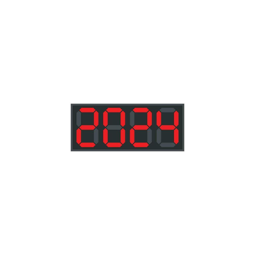 contento nuevo año 2024 digital número. vector logo icono modelo