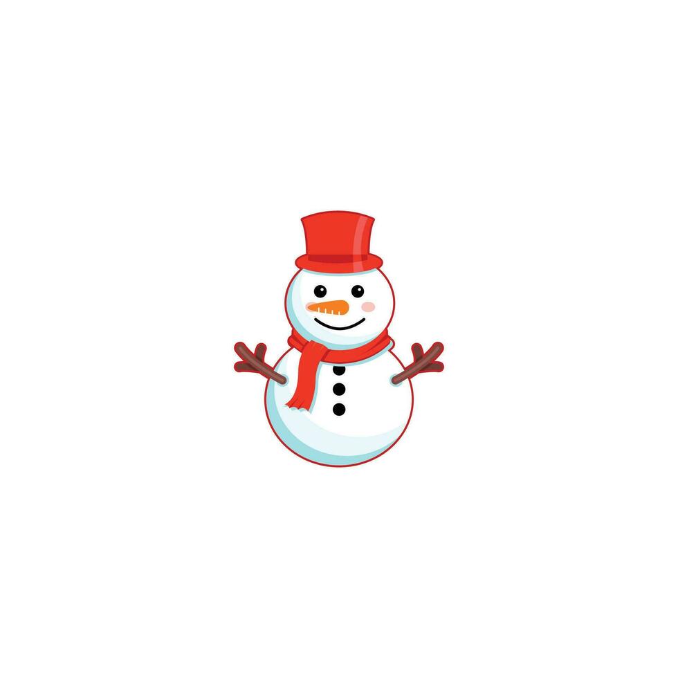 monigote de nieve . Perfecto para agregando un toque de Navidad espíritu a gráficos, tarjetas, sitios web, y aplicaciones vector icono ilustración modelo