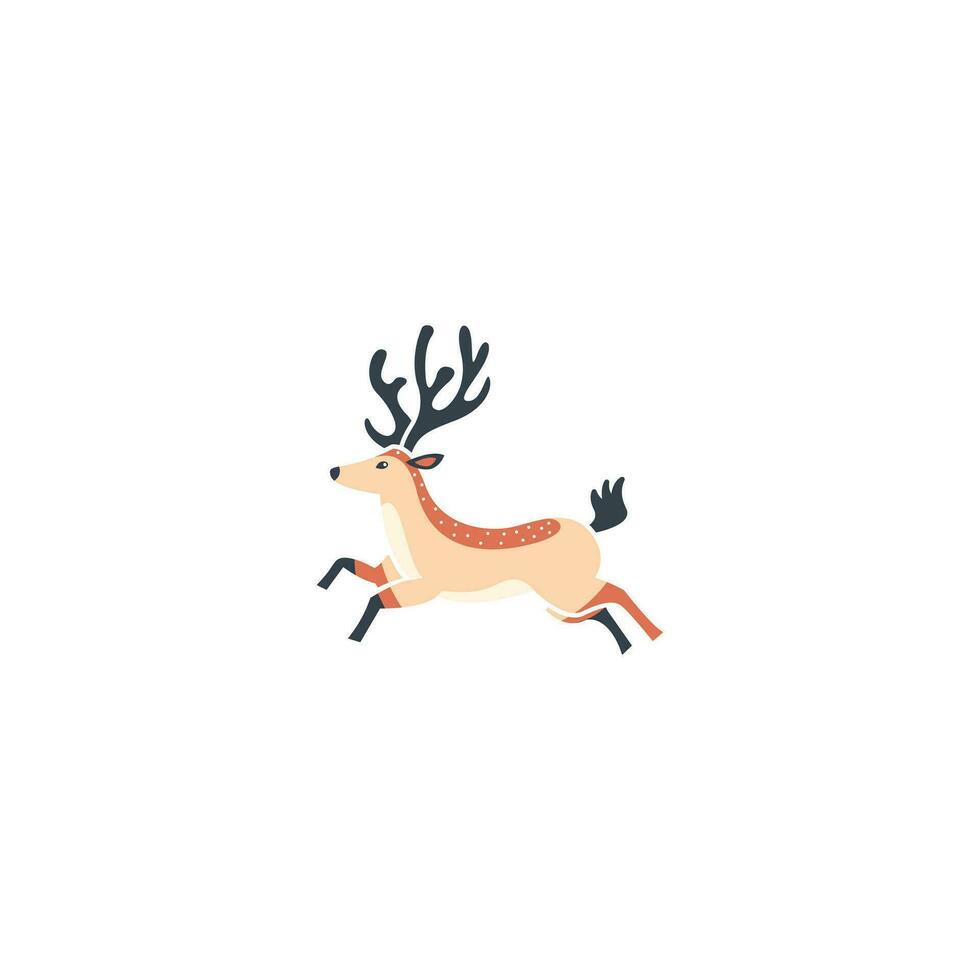 Reindeer . Perfect for adding a touch of Christmas spirit to graphics, cards, websites, and apps. Vector icon illustration template