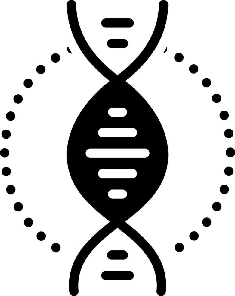 sólido icono para genético vector