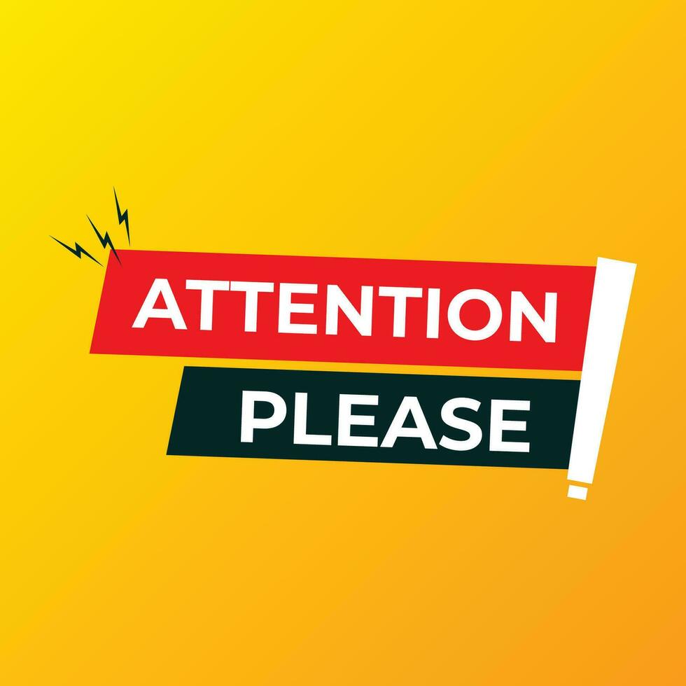 vector attention please important message banner