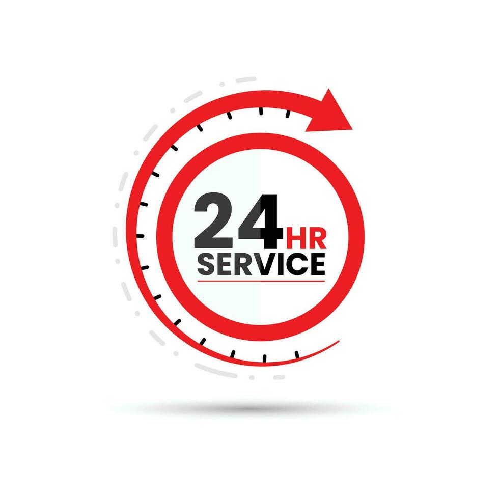 vector 24 hours service everyday symbol design