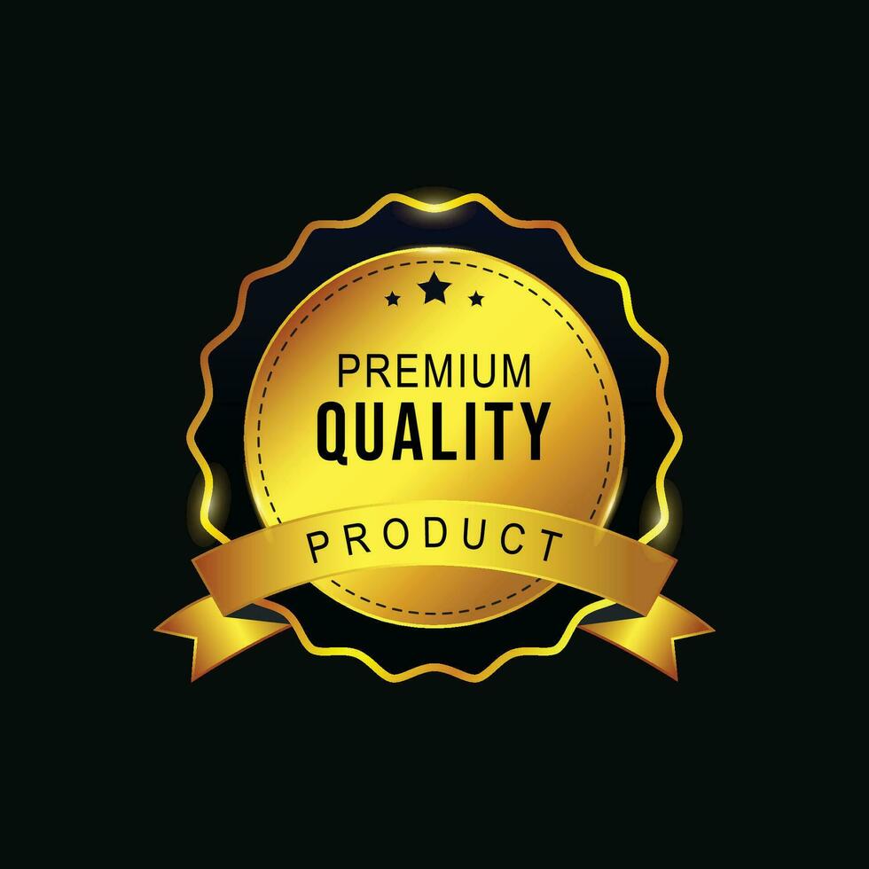 vector gold and black premium quality Sticker design