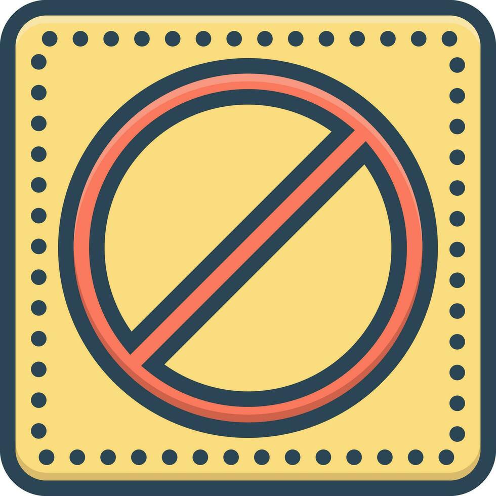 color icon for restrictions vector