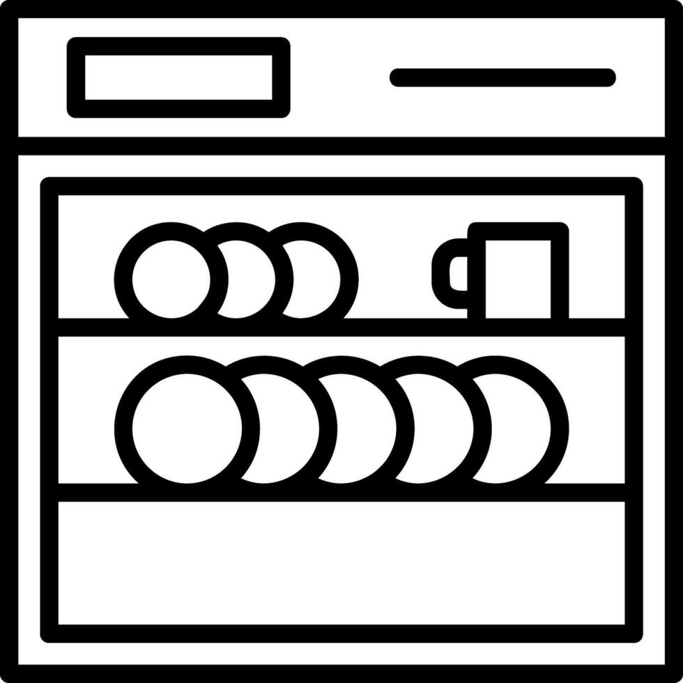 Dishwasher Vector Icon Design