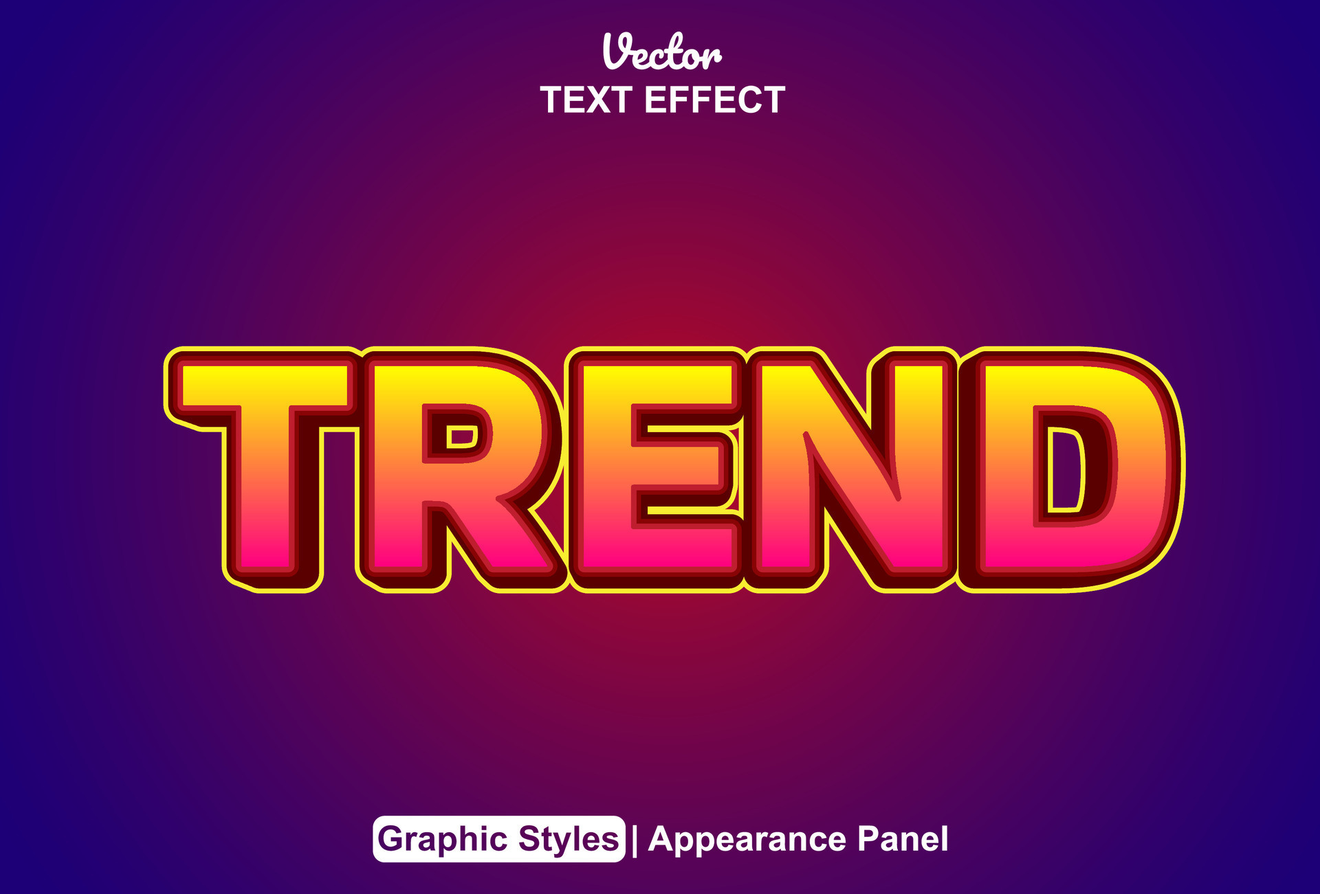 trend text effect with blue graphic style and editable 31386794 Vector ...