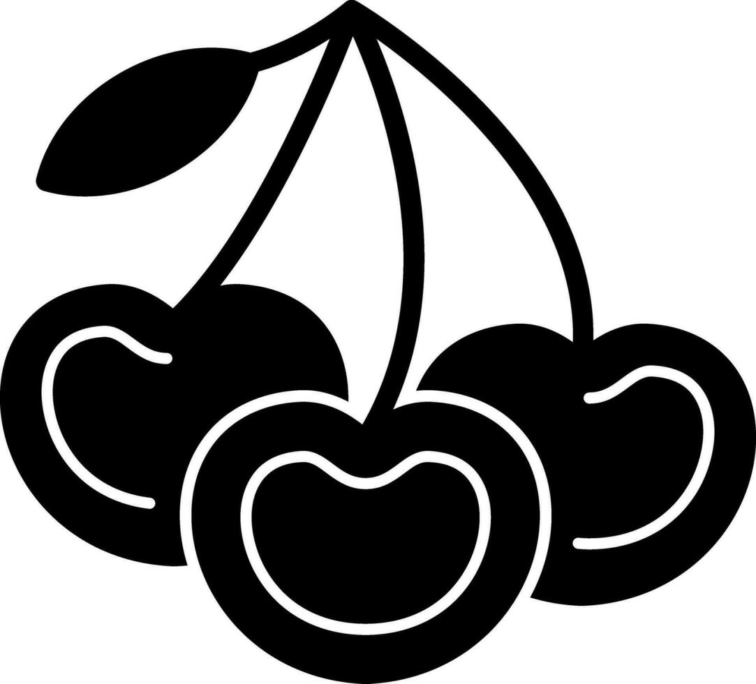 cerezas vector icono diseño