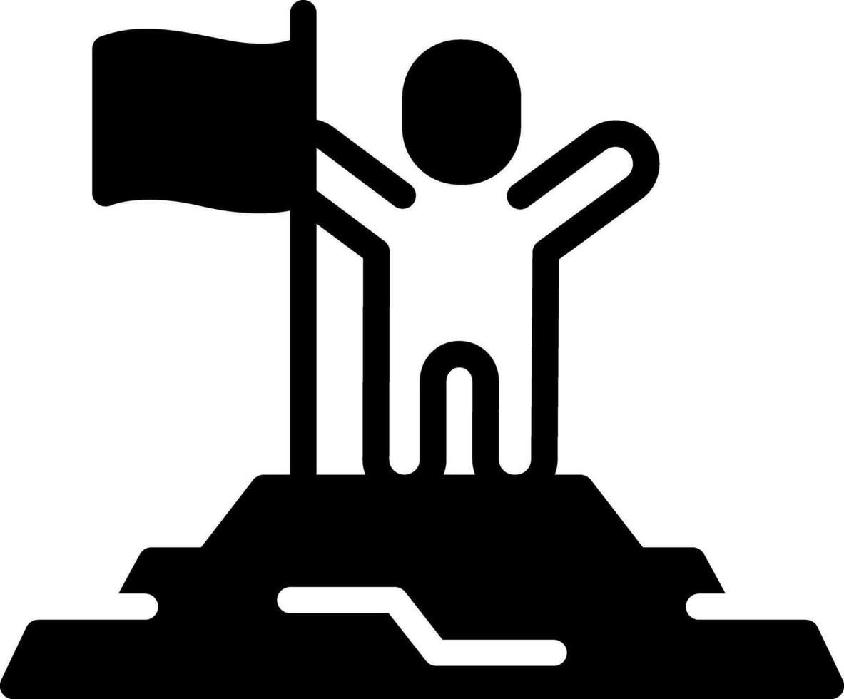 solid icon for pioneer vector