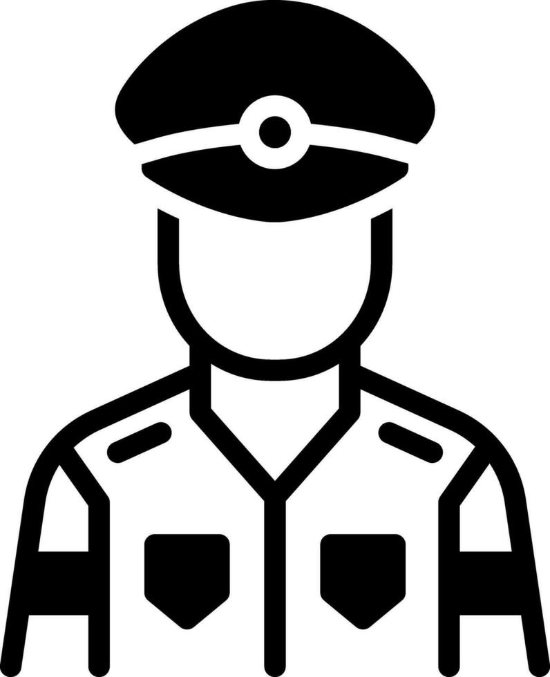solid icon for officers vector