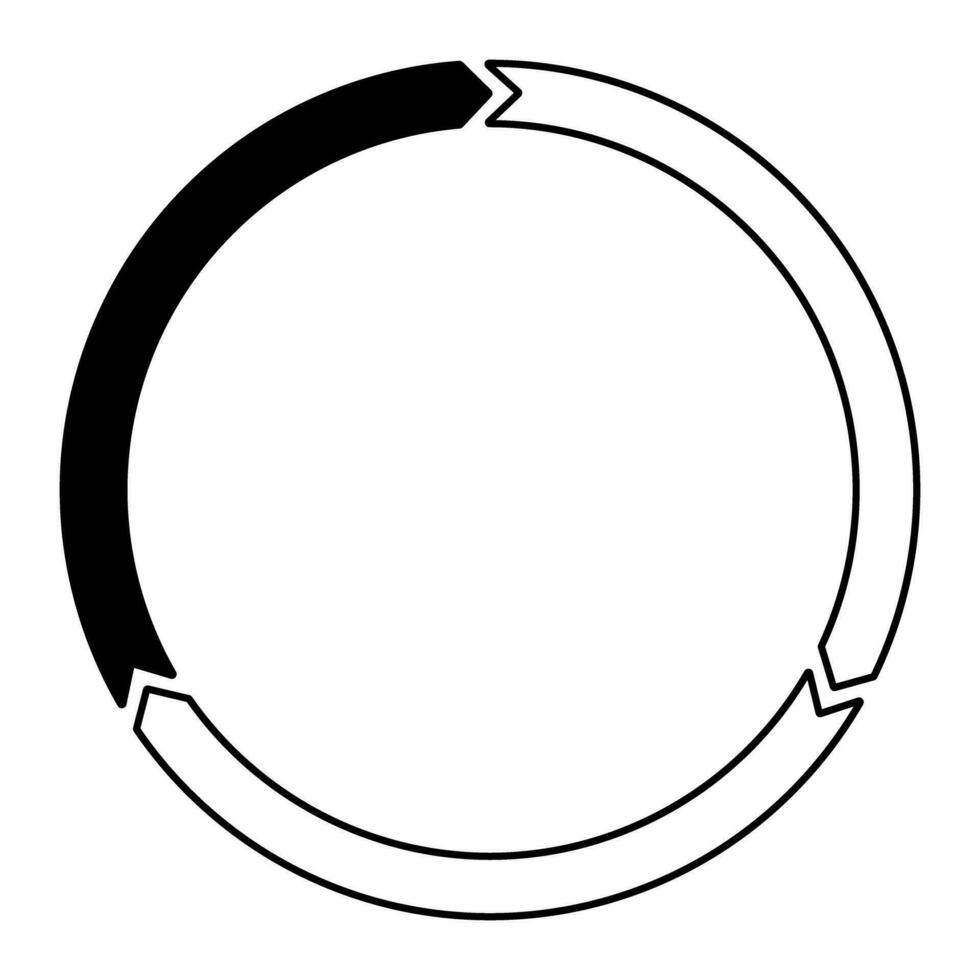 Rotating arrow icon symbol. Vector illustration